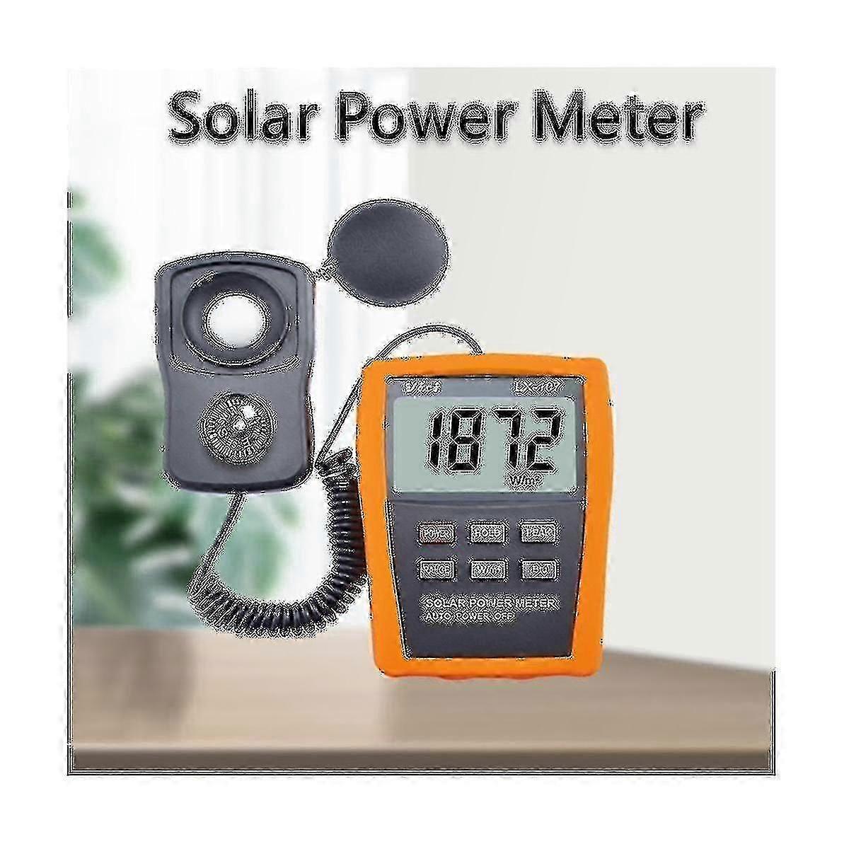 Lx107 Solar Powers Meter Optical Solar Research Glass Light Intensity Data Hold Btu Light Radiation