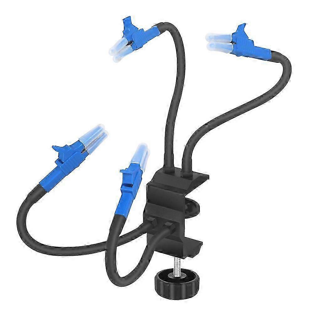 Adjustable Table Clamp Base Helping Hands Soldering Third Hand Tools 4 Flexible Gooseneck Arms for