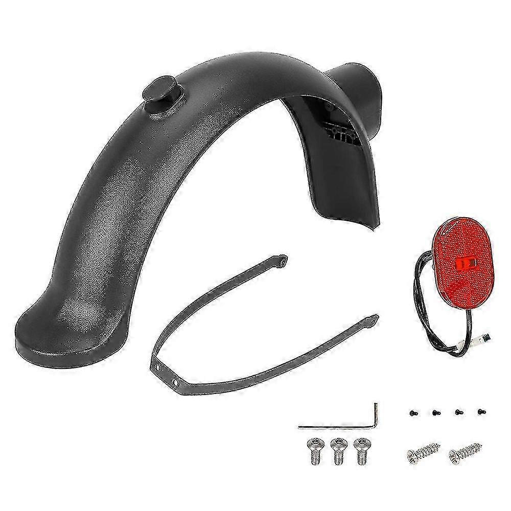 For Xiaomi 4 Pro E Scooter ABS Rear Wheel Mudguard with Tail Light & Installation Accessory
