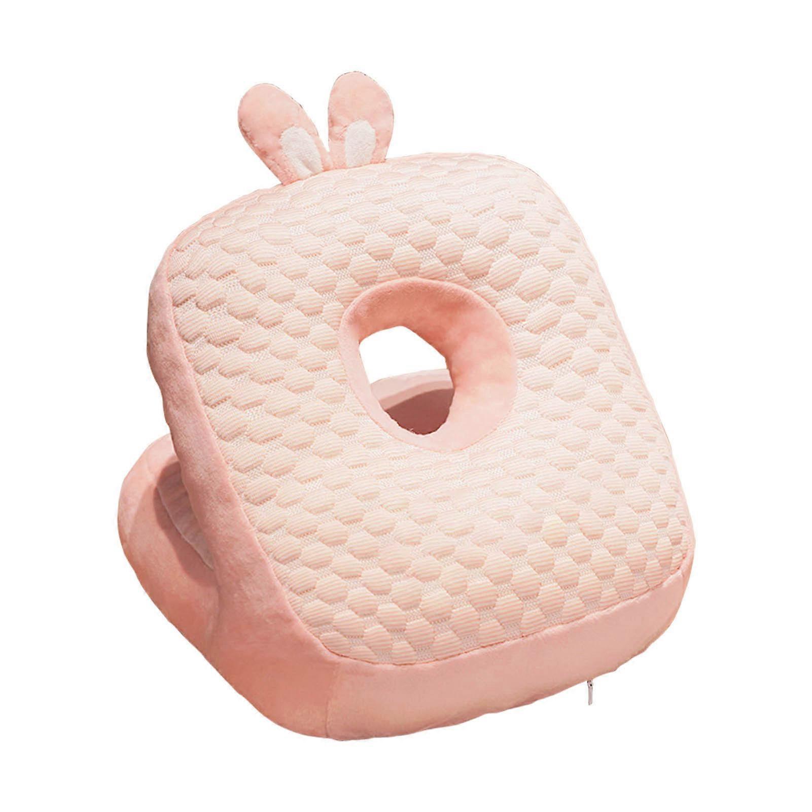 Nap Face Pillow Comfortable Breathable Soft Easy to Clean Table Sleeping Pillow for Library Office Home Pink Bunny