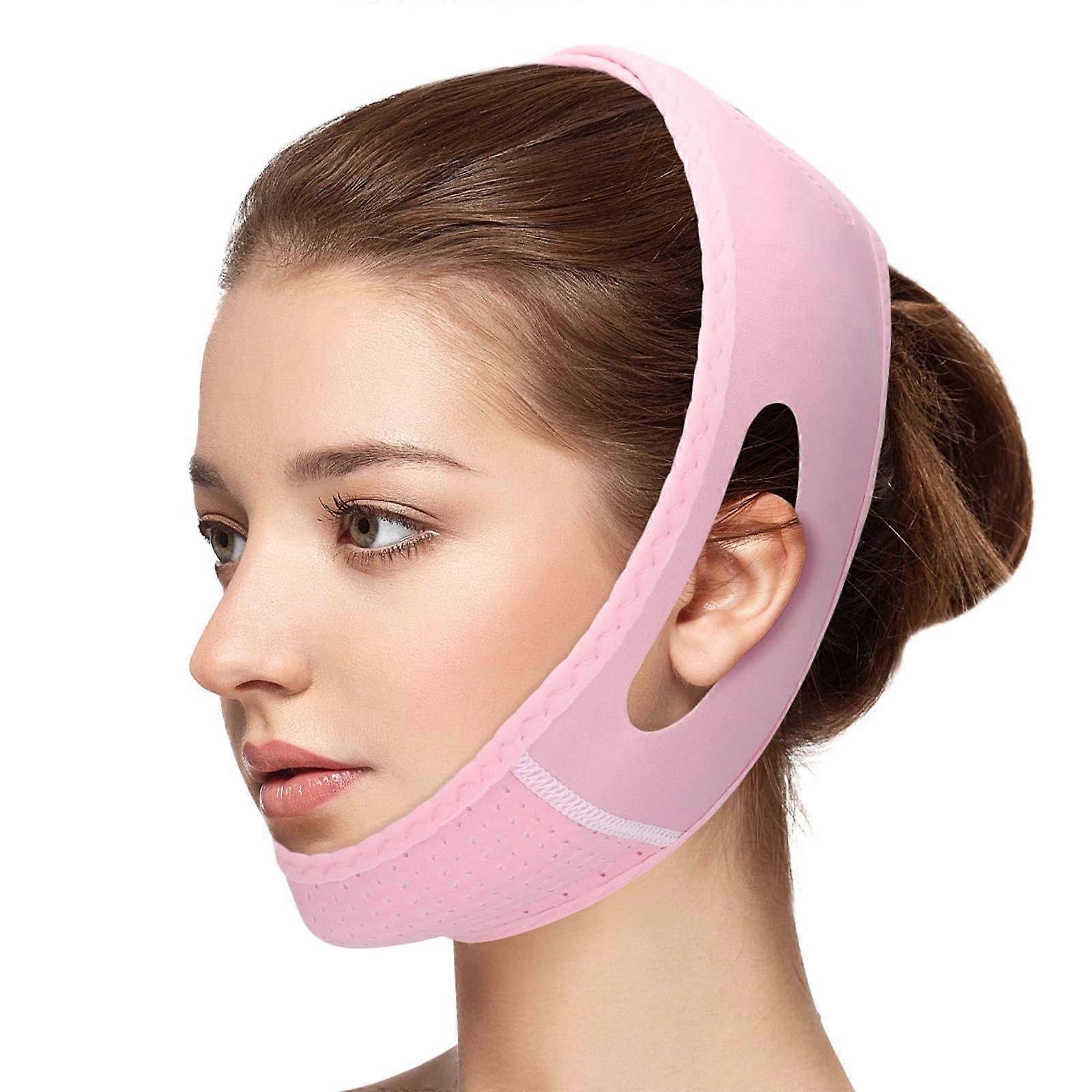 Reusable V-Line Mask, Chin Strap For Sleeping[Lifting Effect][Adjustable][Easy To Use], Jawline Shaper