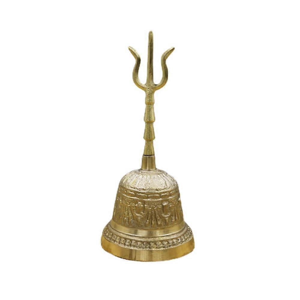 Copper Bell 18cm Yin Yang Feng Shui Master's Tool Old Craftsmanship