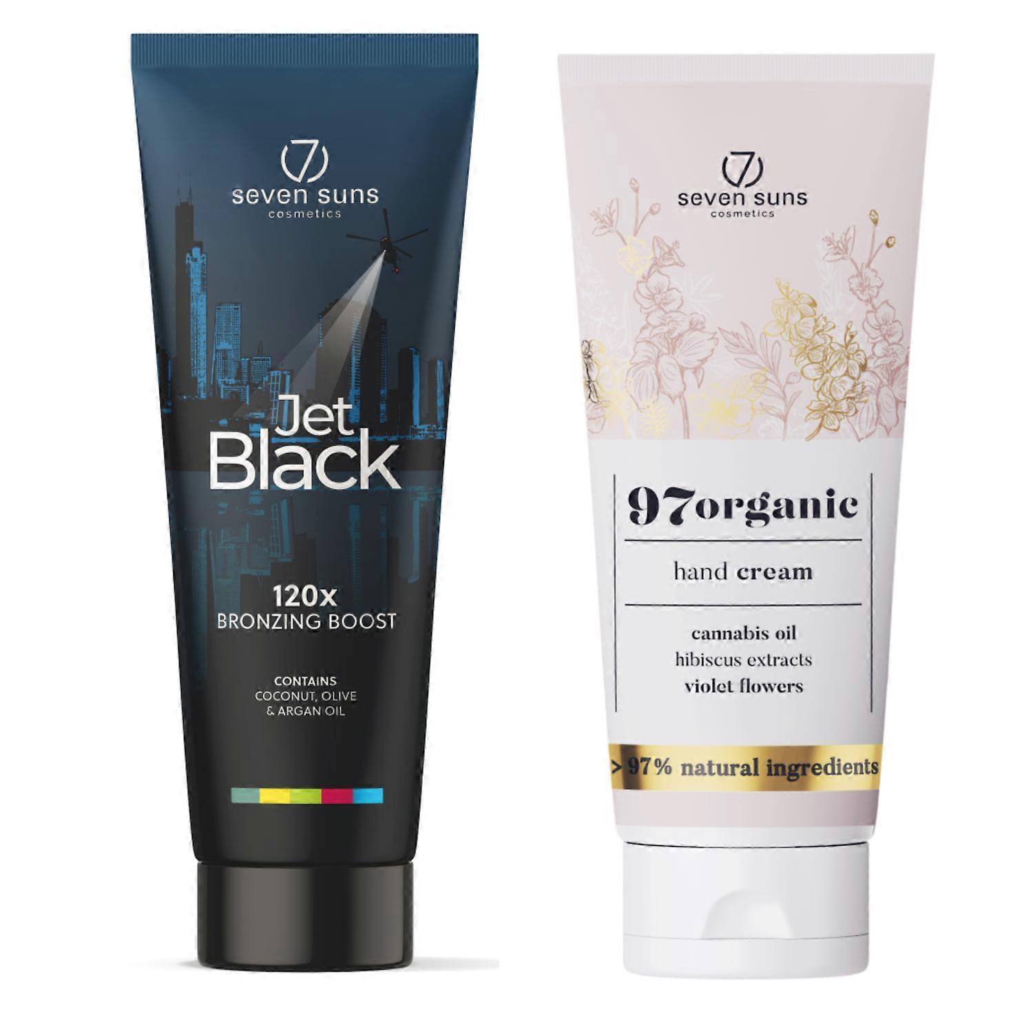 7suns Jet Black Bronzer 250ml + Handkräm 75ml gratis