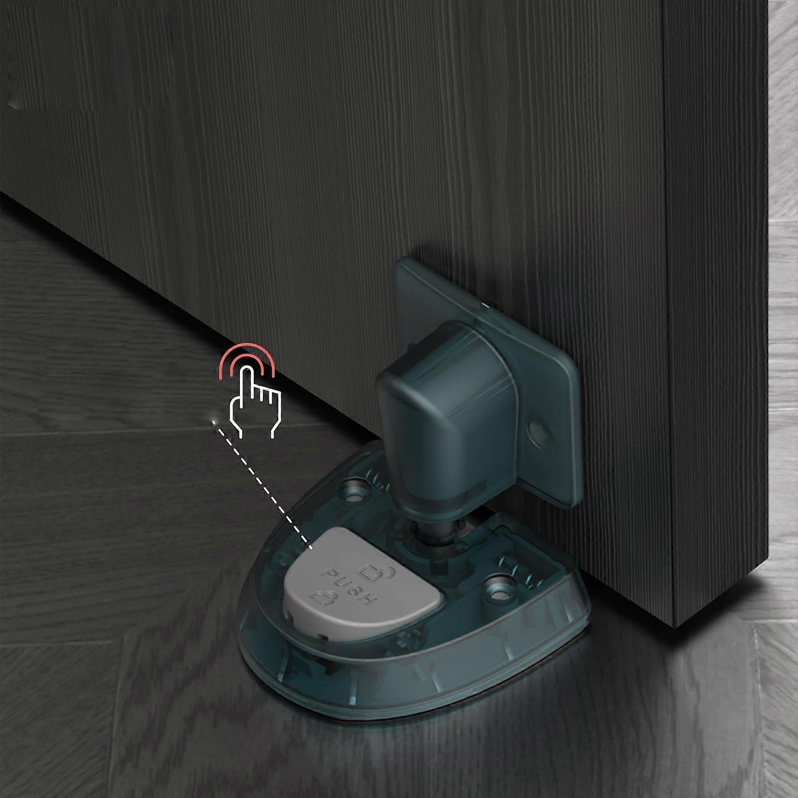 Non Magnetic Mechanical Suction Door Stopper for Office & Bathroom, Windproof with 3M Double-Sided Tape, Durable Design