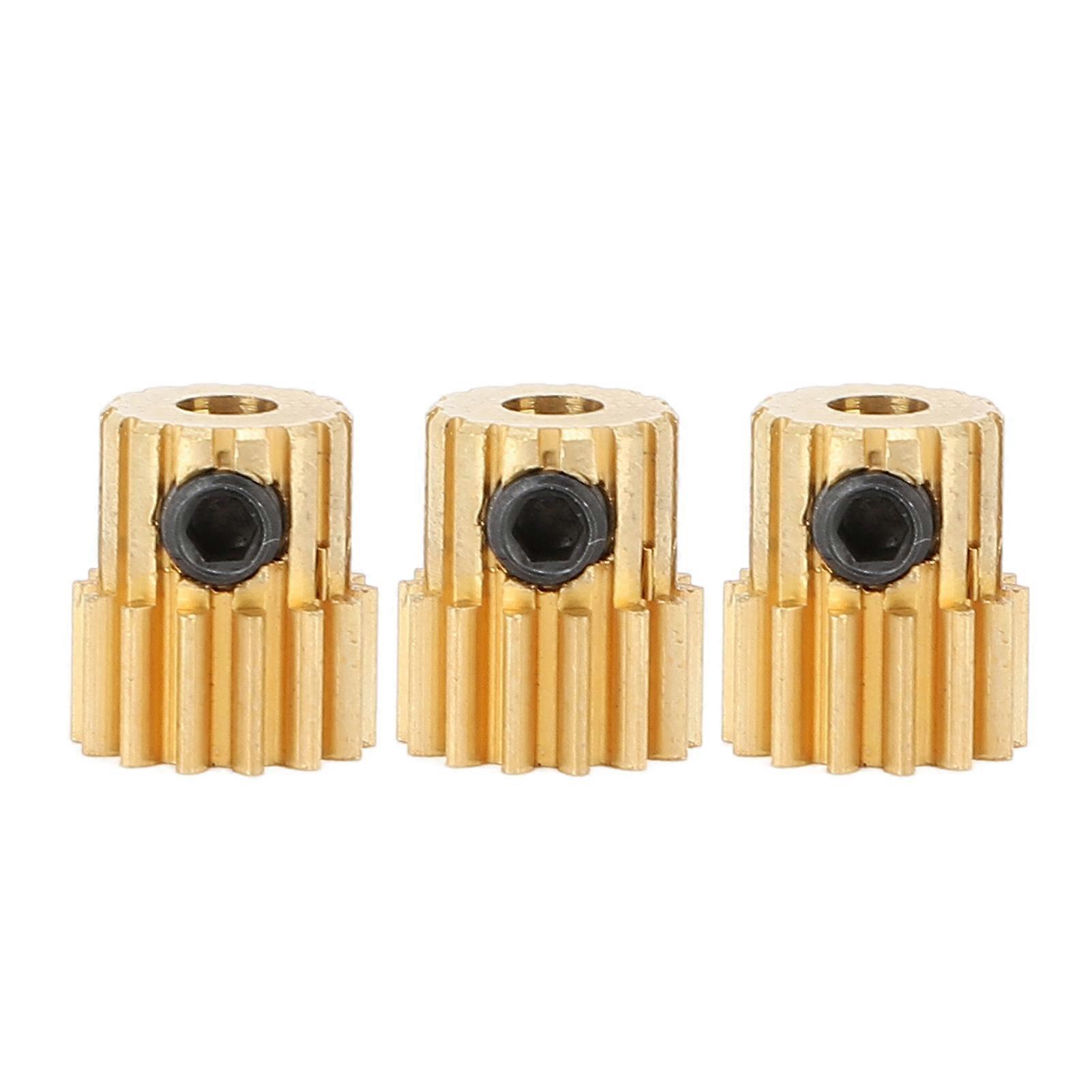 3Pcs RC Copper M0.6 3.175mm Diameter Remote Control Car Motor Gear with M3 Positioning Screw for Hsp 1/10