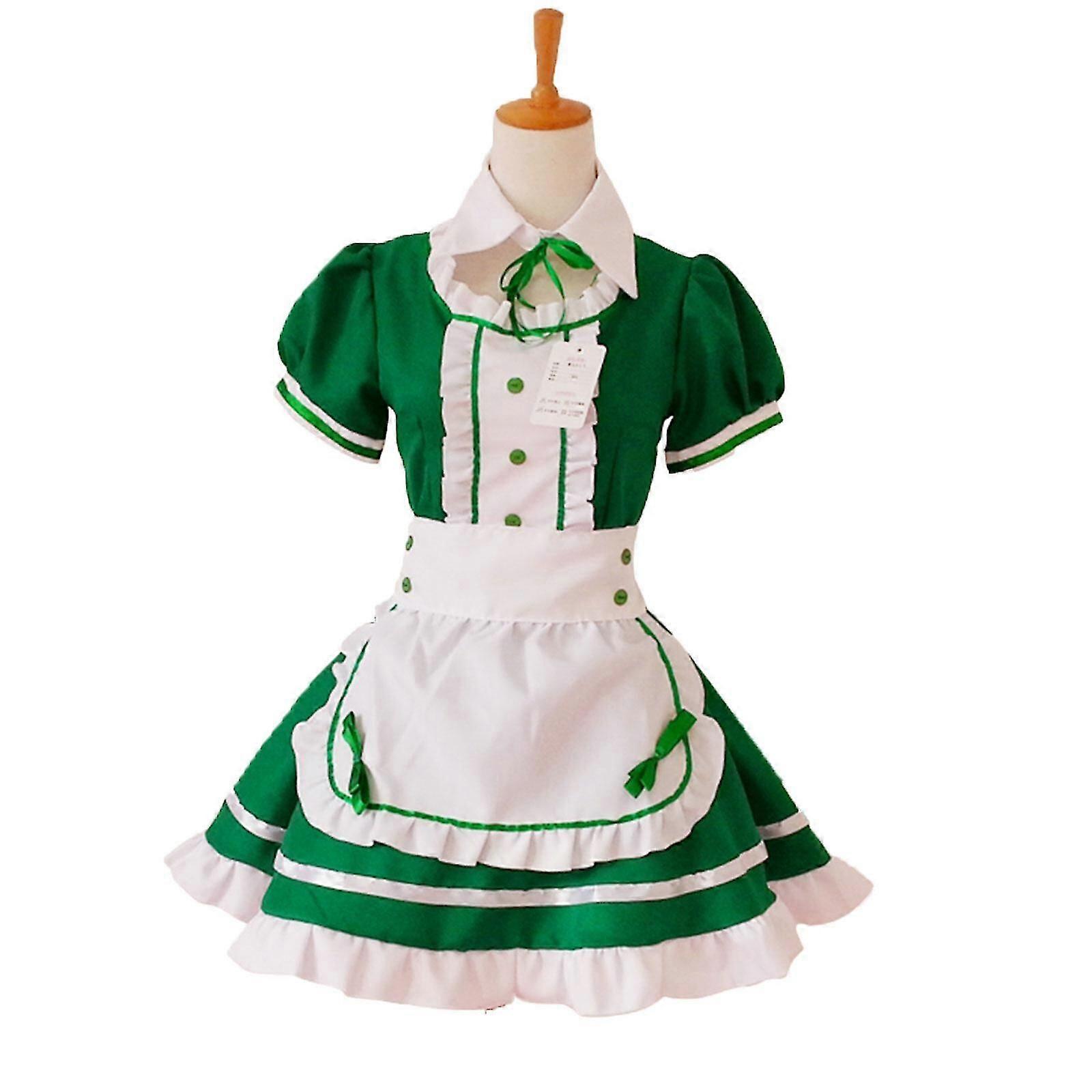 コスプレ衣装メイド服アニメフレンチメイドエプロンクラシックロリータ仮装-e