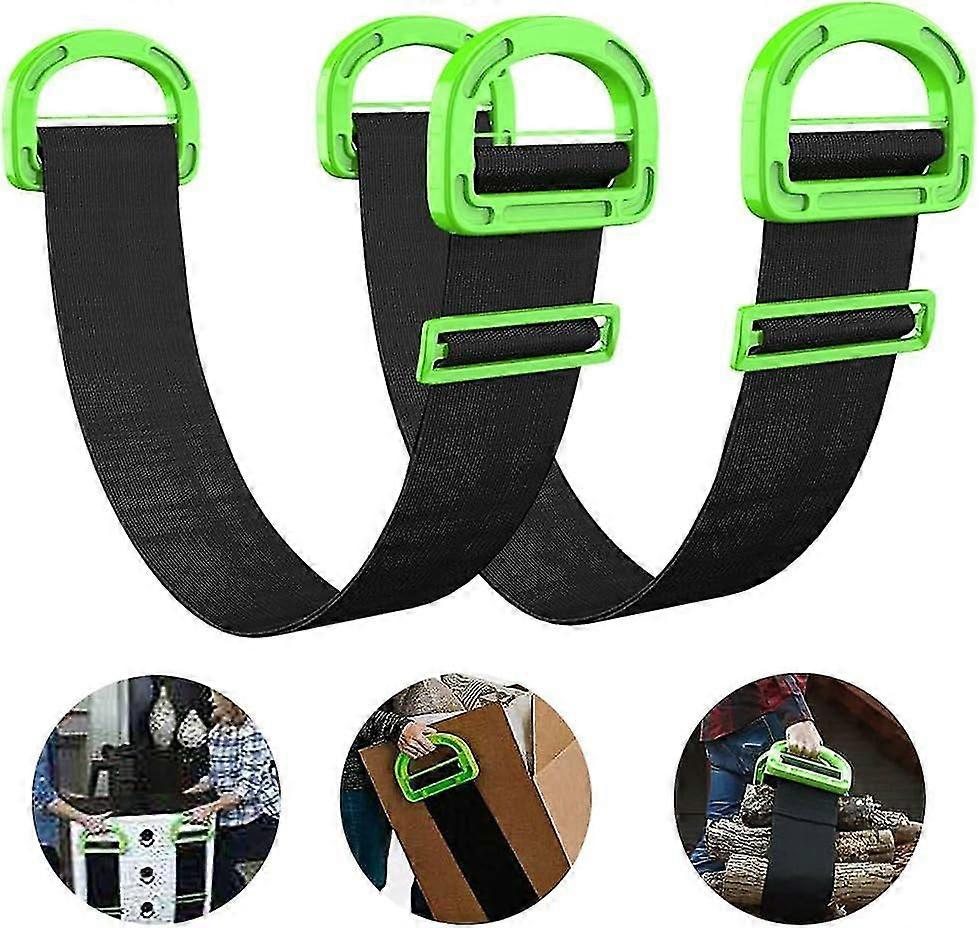 2pcs Adjustable Lifting Moving Straps, Furniture Moving Straps Multifunctional Carrying Strap Belt With Durable Handles For Furniture Boxes