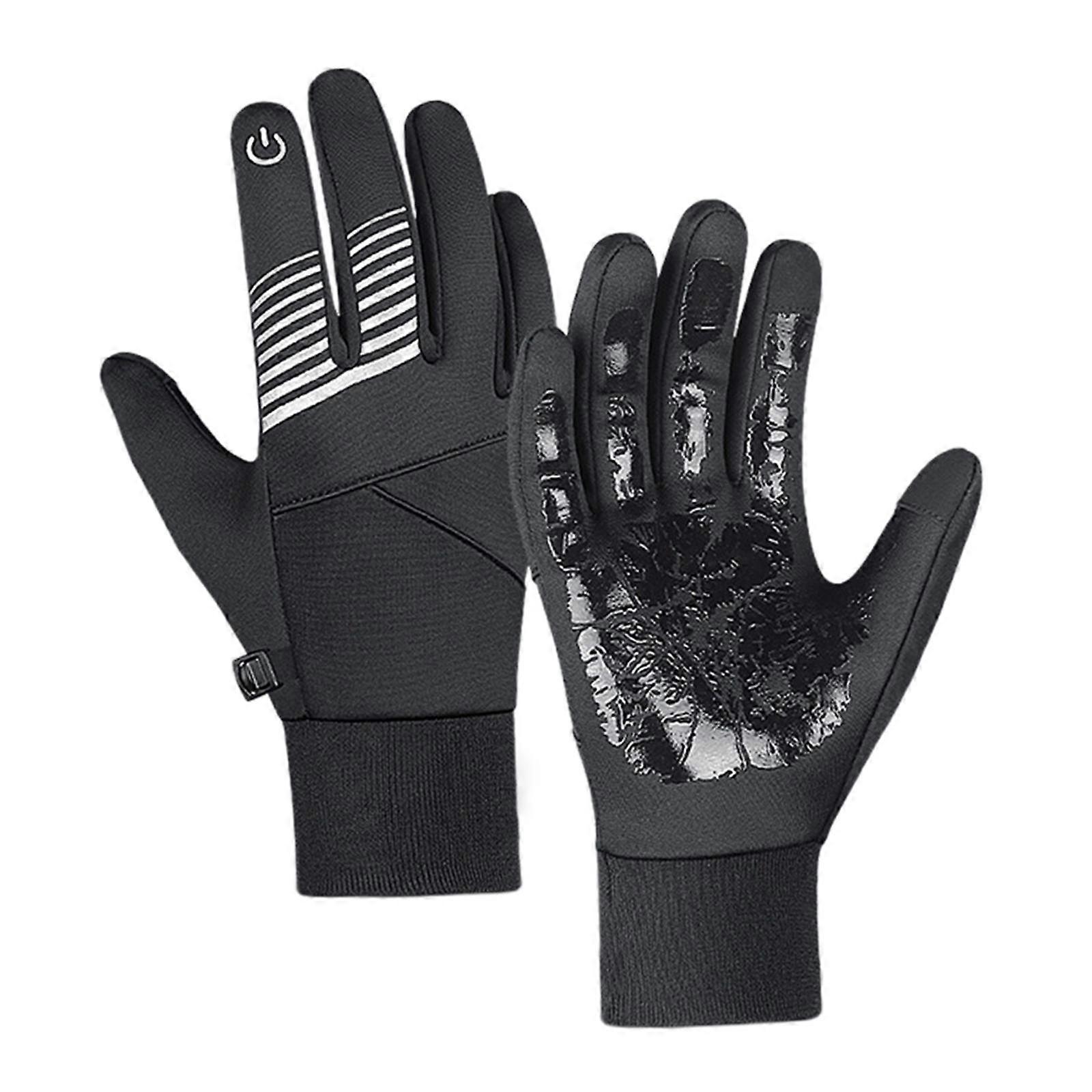 Men Touch Screen Winter Gloves Non Slip Palm for Climbing Backpacking Skiing