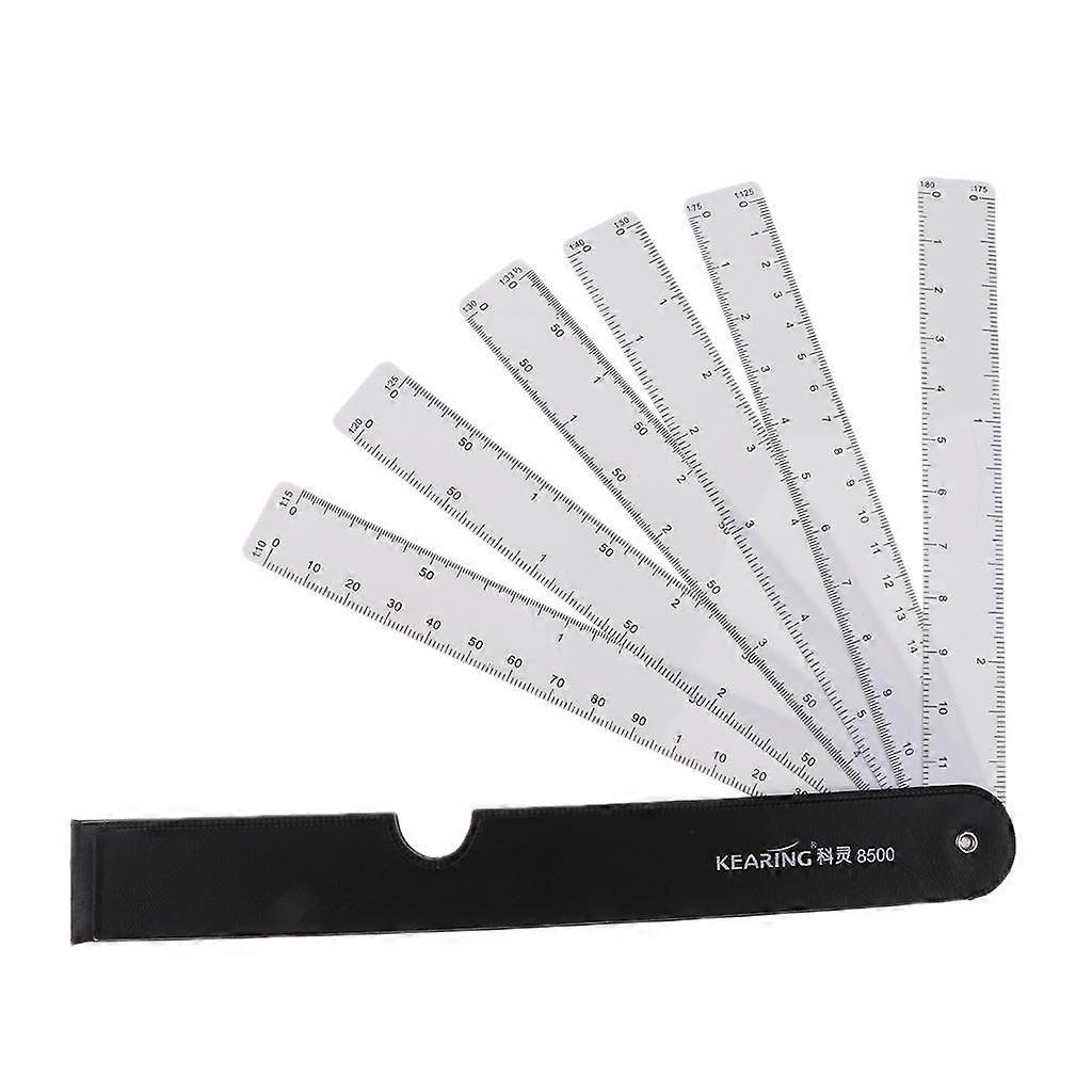 Hot Foldable Fan Reduction Plastic Scale Rulers with 6 Craft Tool