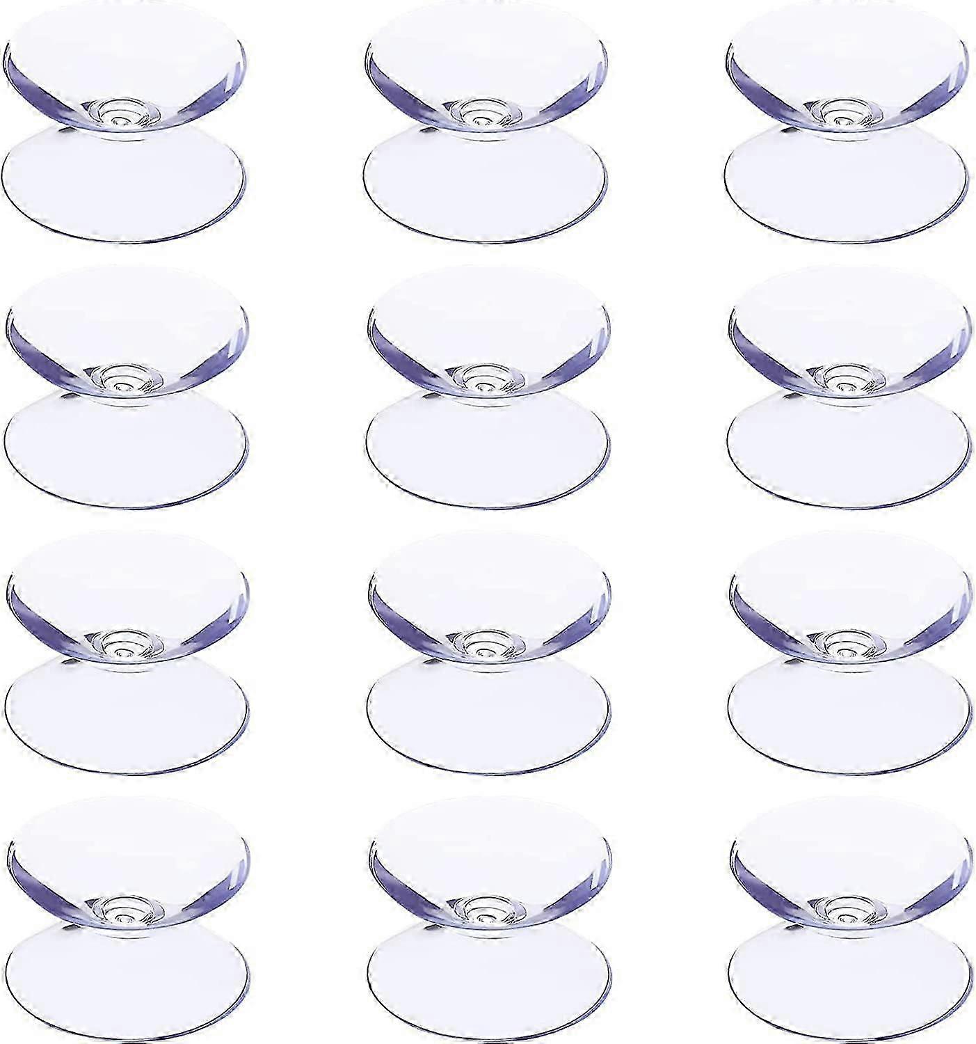 12 x suction cup pad, double-sided plastic, no hooks, double-sided suction cups for glass tabletops to prevent the glass table top from slipping