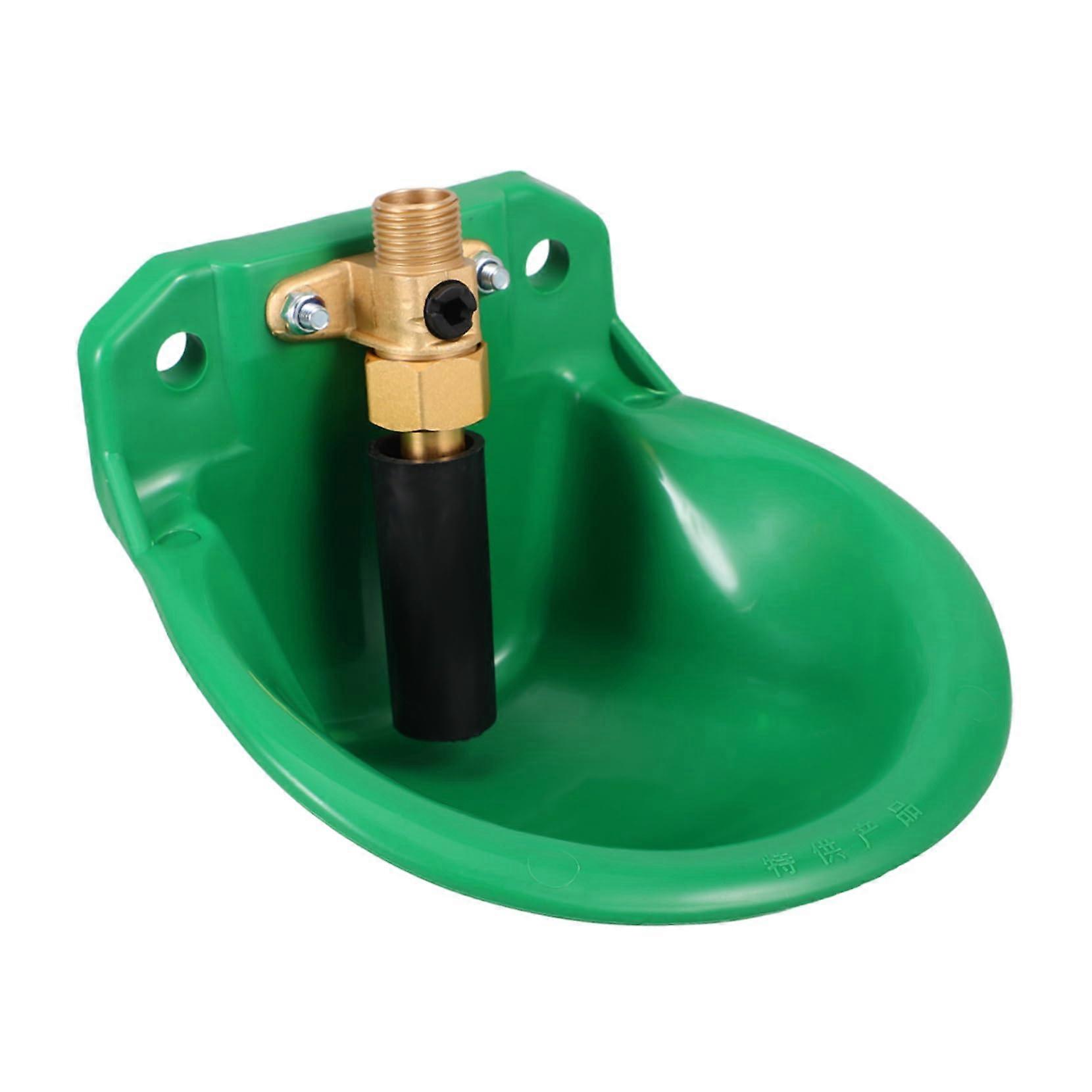 Automatic Animal Waterer Bowl - Plastic Drinking Feeder for Sheep and Cattle, 2 Gallon Capacity, Farm Tool