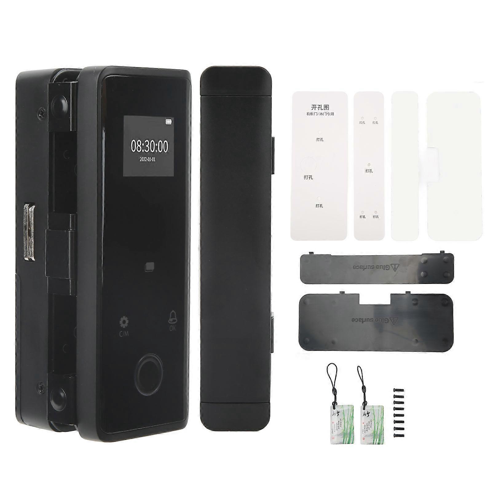 Smart Fingerprint Glass Door Lock - Keyless Entry, Multi-Method Unlock, Easy Install