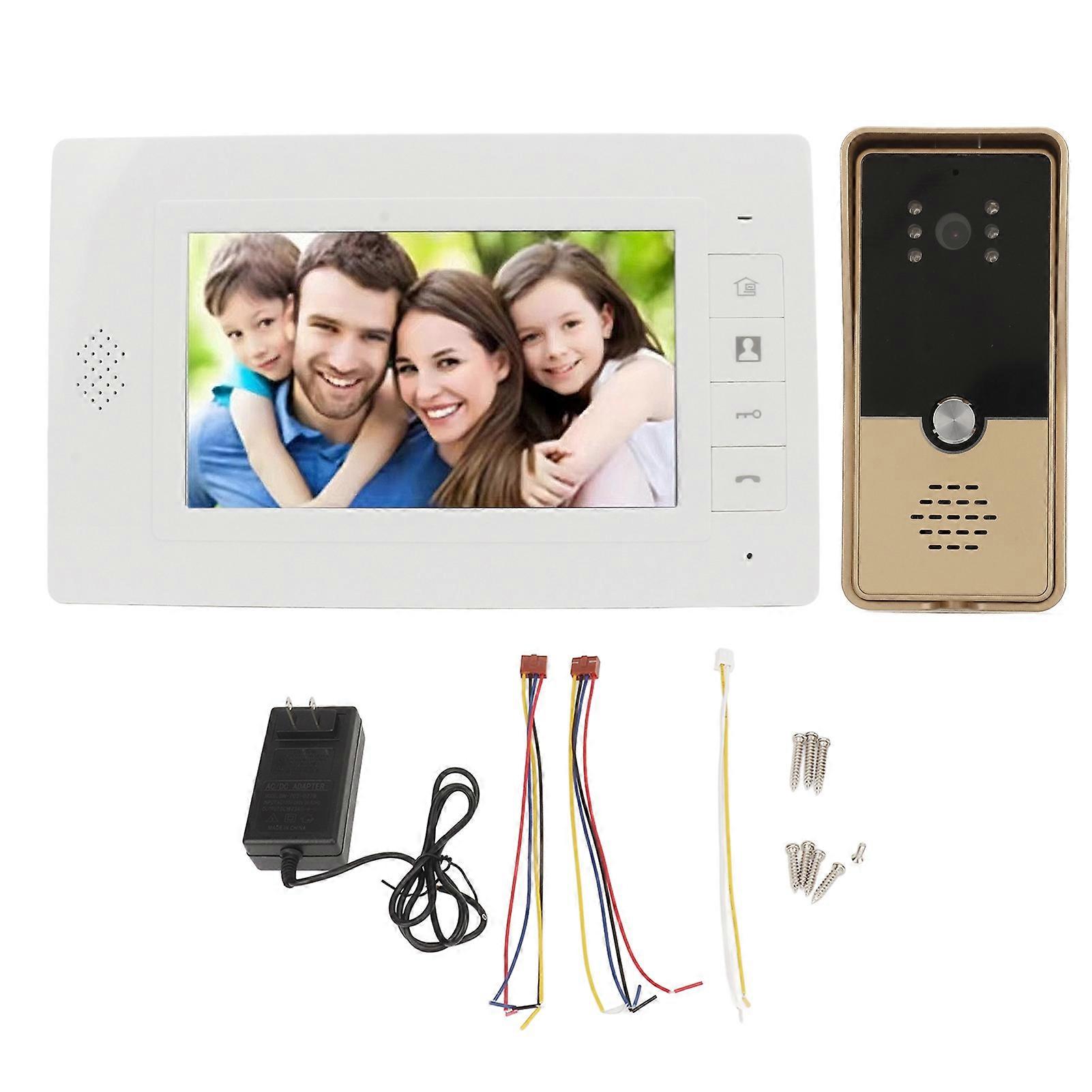 7" Video Intercom Doorbell System - Night Vision, Multi-Device, Enhanced Security