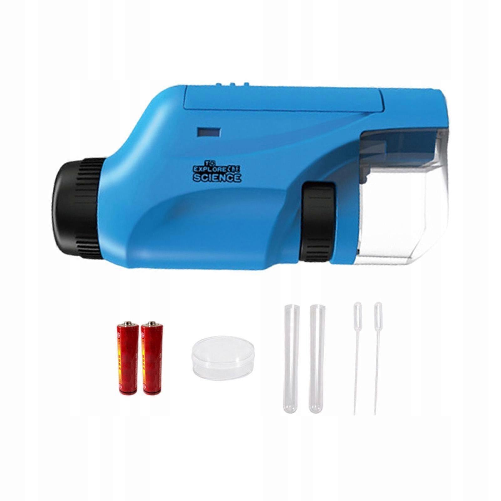 Scientific Experiment With Optical Microscope For Children X Microscope For