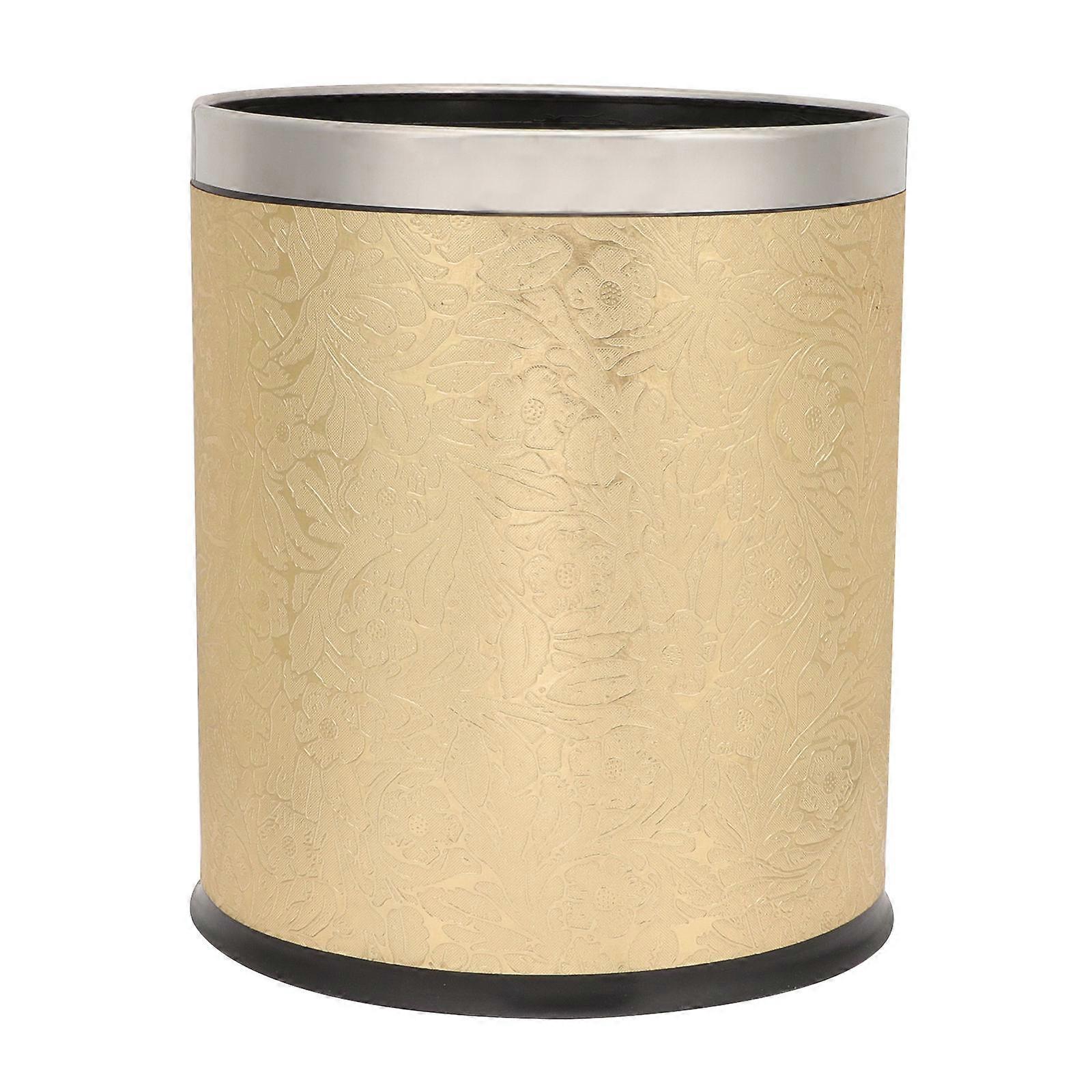 Double Layer Decorative Waste Bin with Lidless Design, Strong Bagging System and High Capacity for Home and Office Use