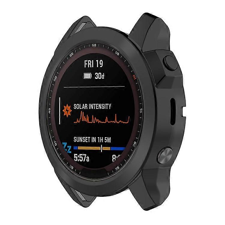 Compatible For Garmin Fenix 7X/Fenix 7X Solar Electroplating Soft TPU Hollow Out Bumper Frame Case Cover