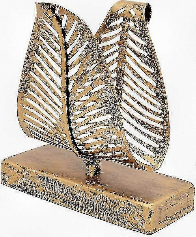 Porte-serviette contemporain autoportant avec motif de feuille, distributeur de mouchoirs de table et solution de rangement de serviettes de comptoir à Bron