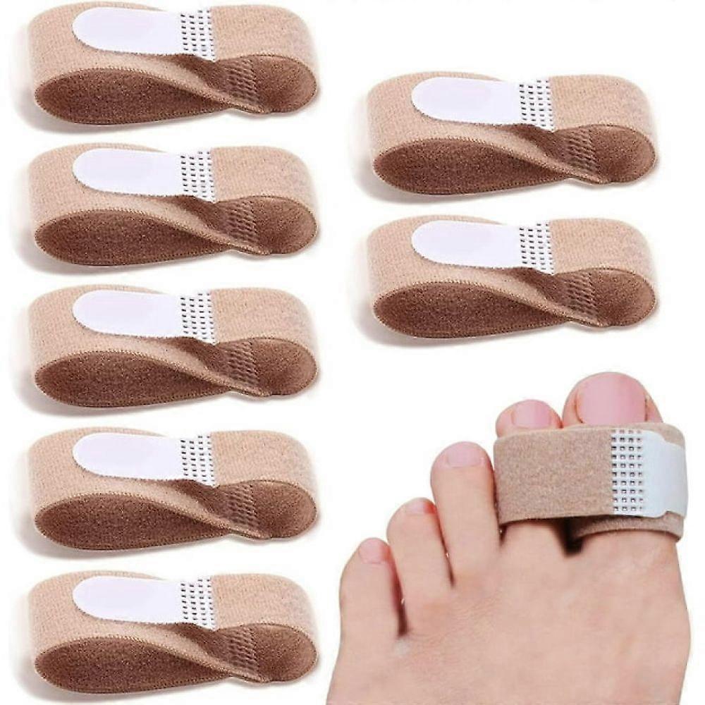 Toe Tapes Toe Separator for Overlapping Toe, Hammer Toe Straightener Fabric Toe Splint Broken Toe Wraps, Toe Cushioned Bandages for Correcting Hammer 