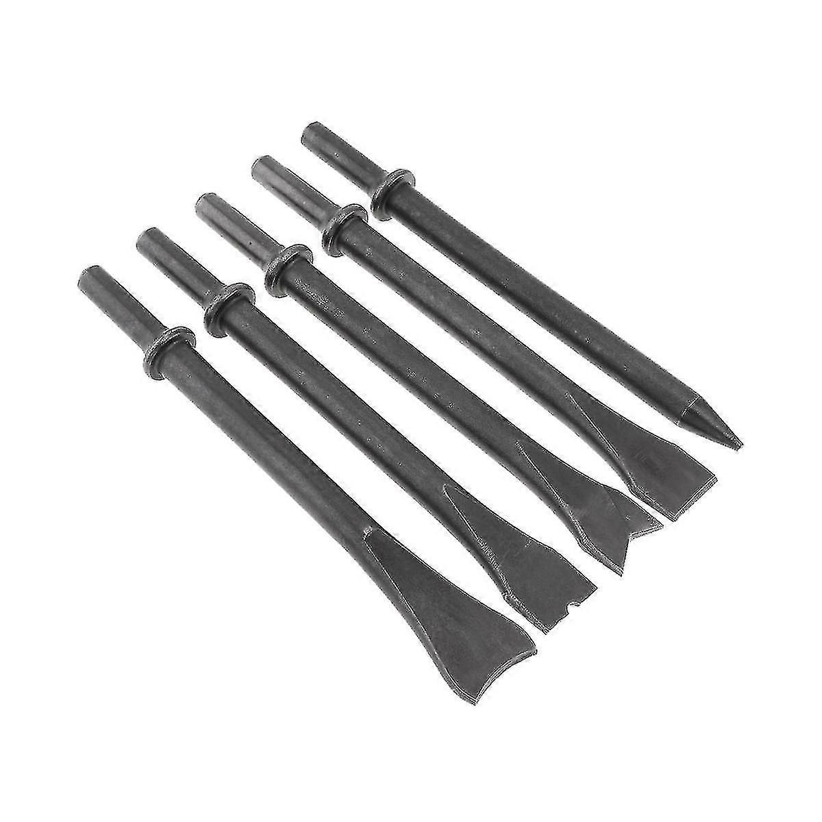 5pcs/lot Accessories Hard Steel Solid Long Air Chisel Impact Head Support Pneumatic Tool For Cuttin