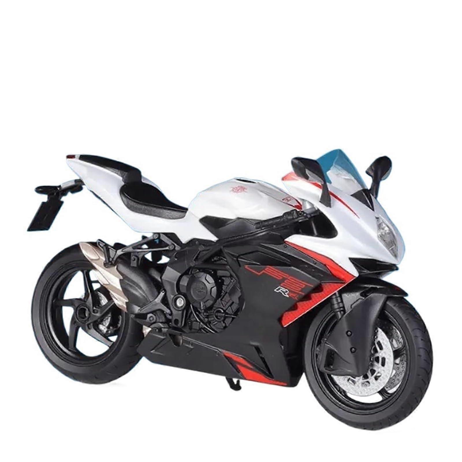Mini Simulation Motorcycle Toys 1:12 MV Agusta Superveloce Argo Alloy Racing Model(White)