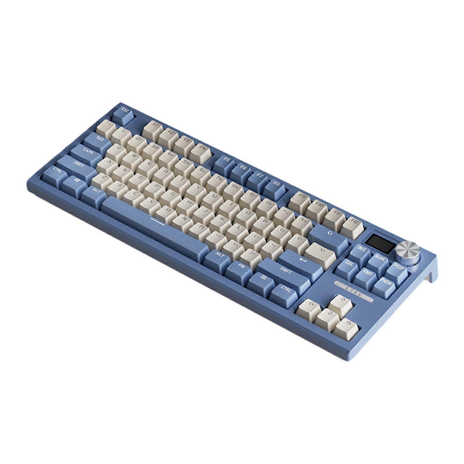 Teclado mecânico para jogos LT84 com 84 teclas, conector Type-C, compatível com Bluetooth 2.4G, iluminação RGB, teclado hot-swap multicolorido.