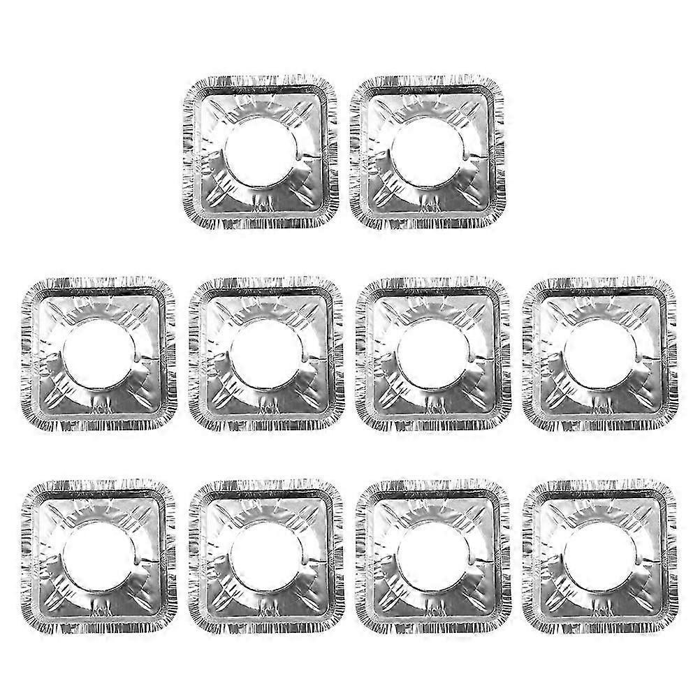 20 Pcs Disposable Stove Foil Covers Gas Range Burner Liners