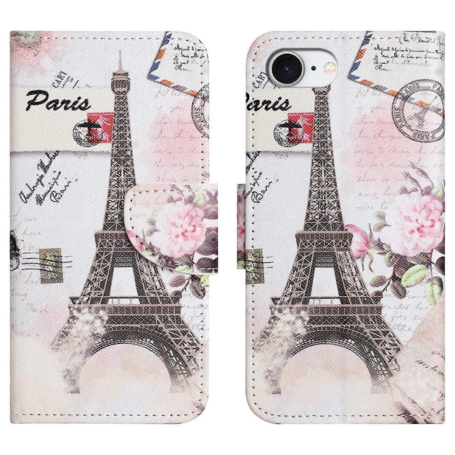 For iPhone 16e Case Pattern Printing Cross Texture Leather Phone Cover