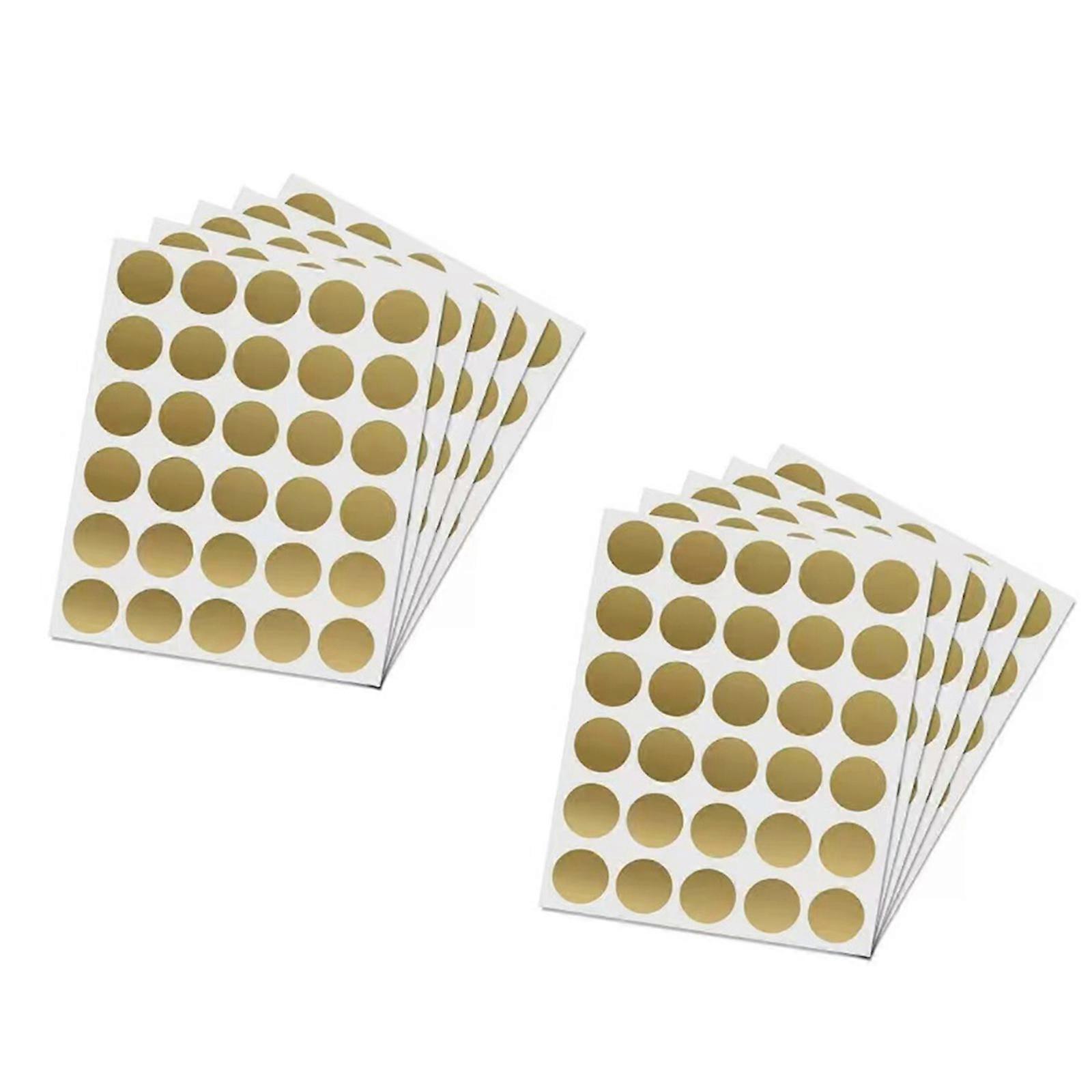 300Pcs 2.50cm Scratch Labels, Golden Scratch Stickers Round Self Adhesive Scratch Cards