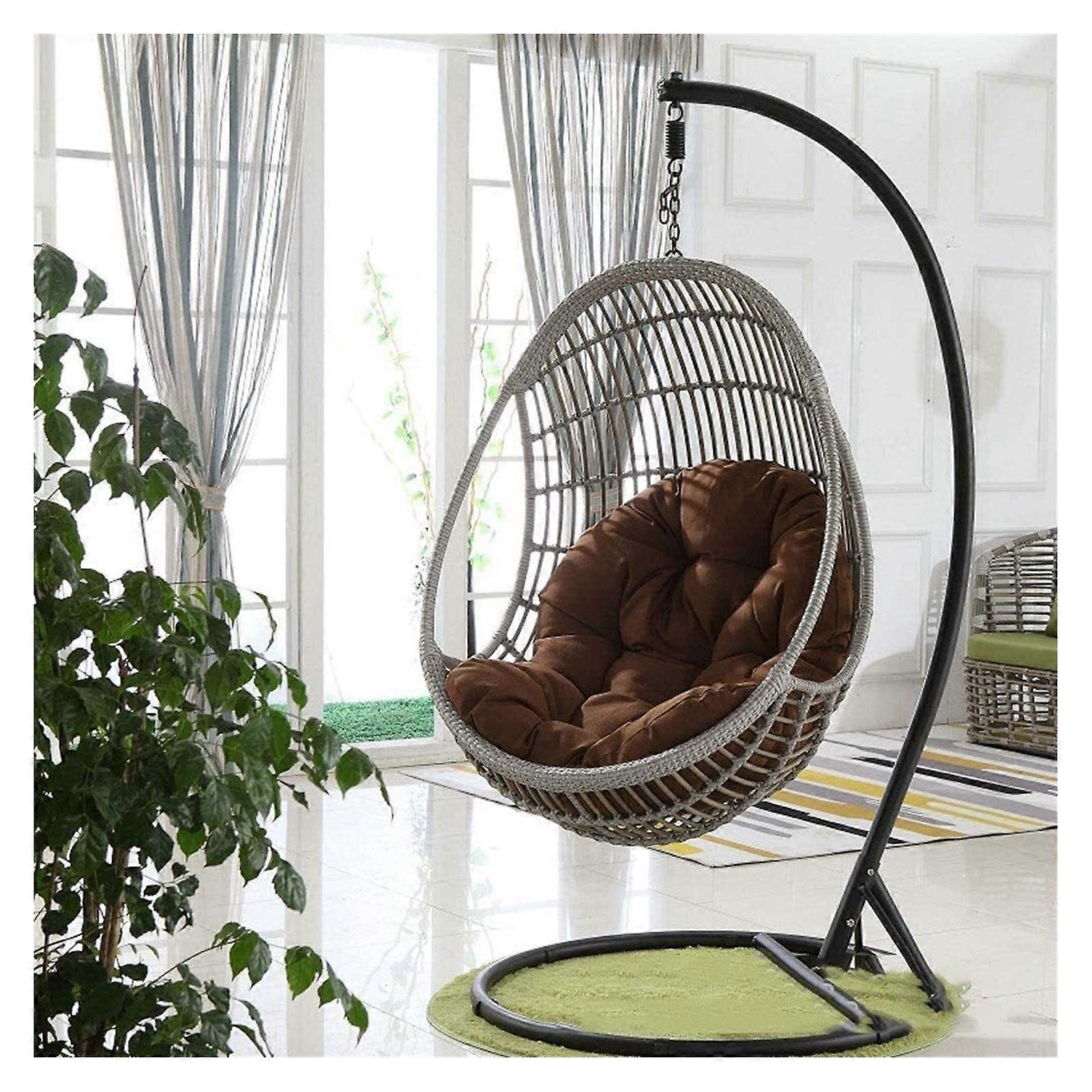 Rattan Garden Furniture Cushions for Outdoor Use, Brown Shaped Cushions for Egg Hammocks and Patio Decor