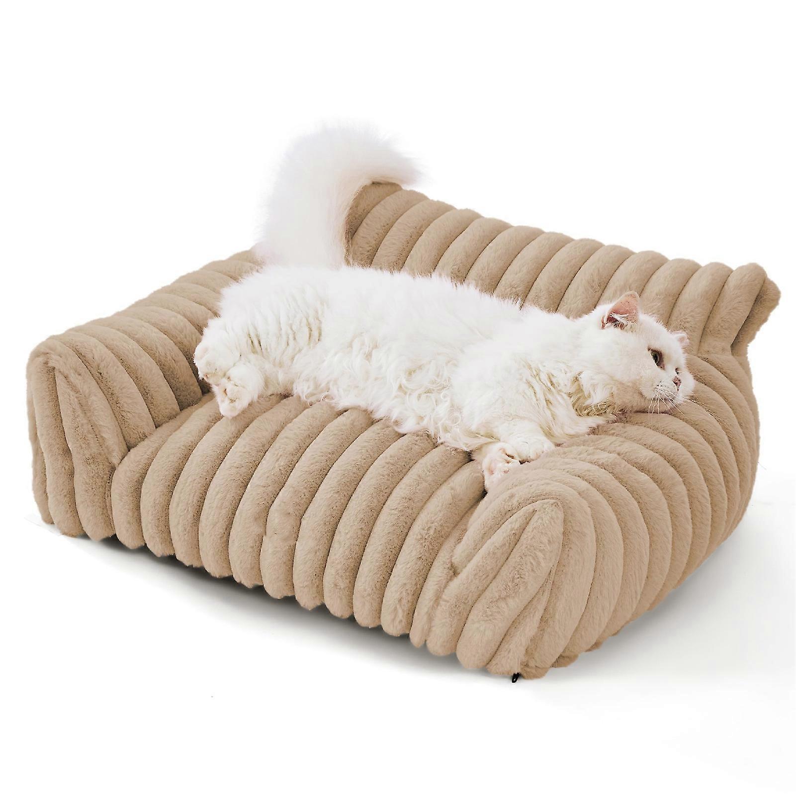 Cat Couch Bed 76x51x25cm Fluffy Sofa for Small-Medium-Large Pets