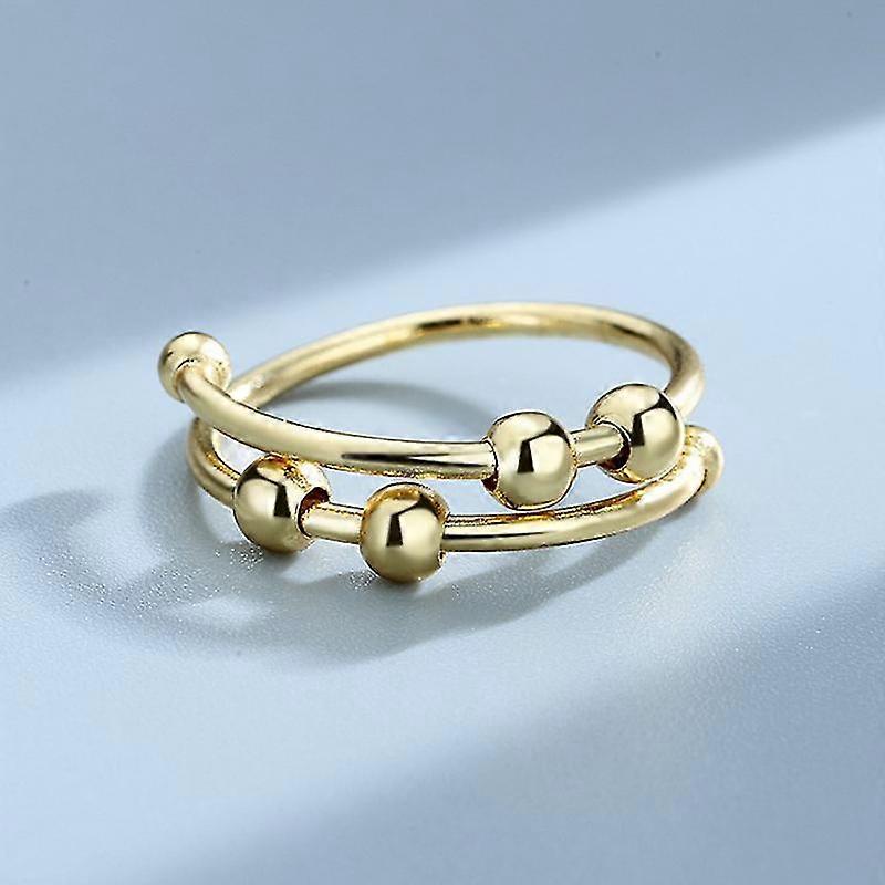 טבעת ספירלה סליל יחיד חרוזים טבעת חרדה נגד מתח צעצוע לנשים בנות