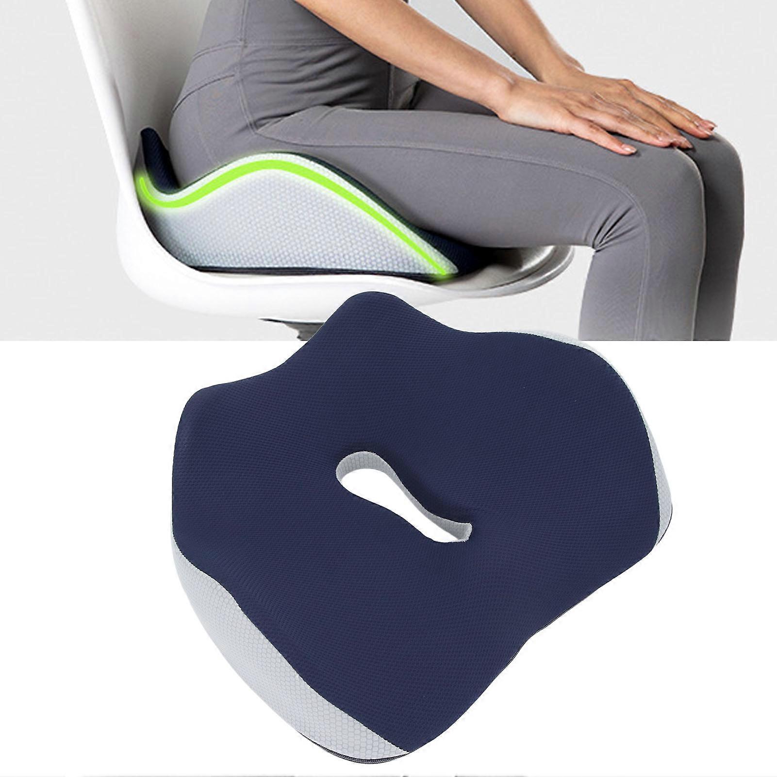 Sittdyna Stolsdyna Bekväm Halkfri Ergonomisk Design Memory Foam Sittdyna Mörkblå 