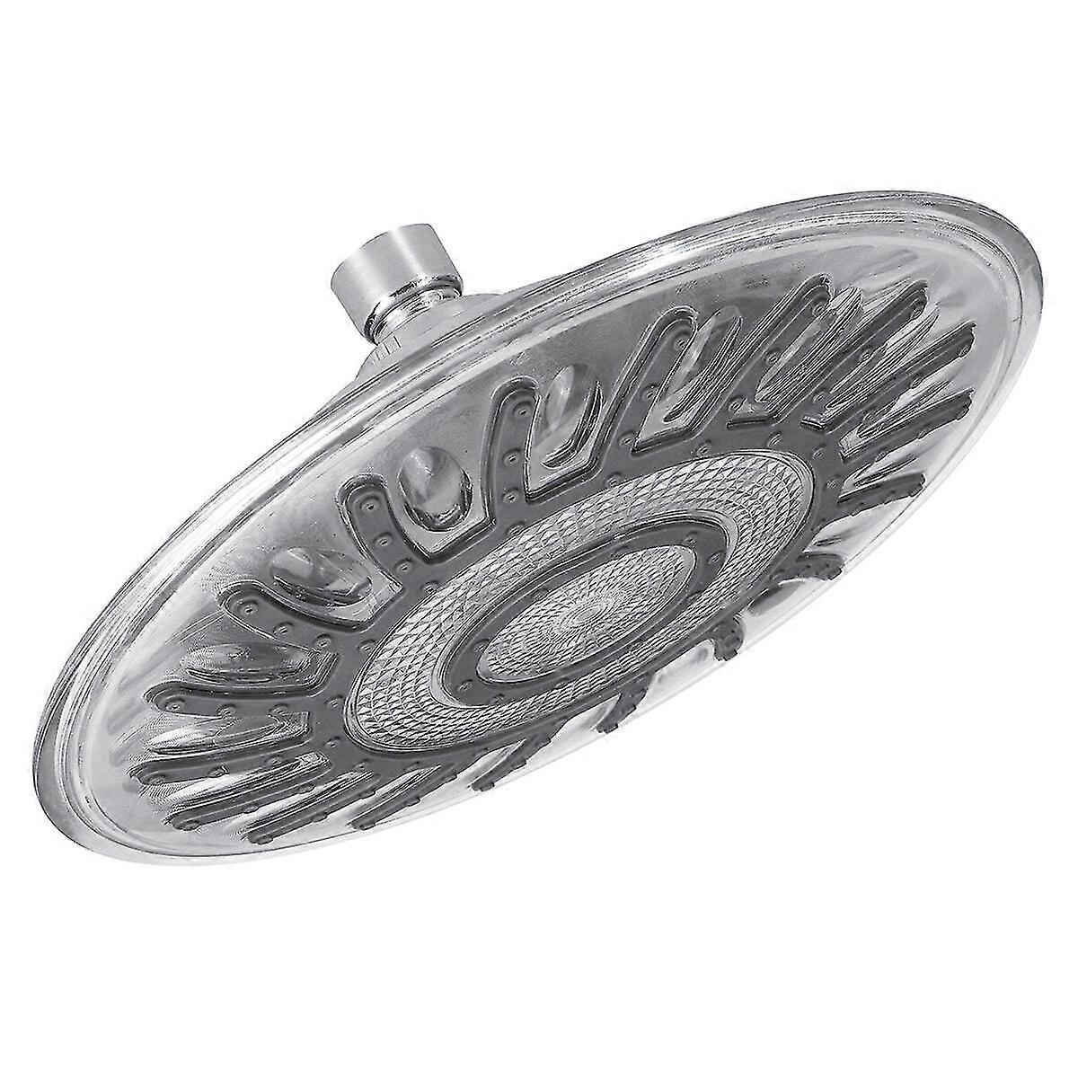 8-inch Temperature Controlled LED Shower Head - Automatic Color Changing, Round Design Compatible with Various Bathroom Styles