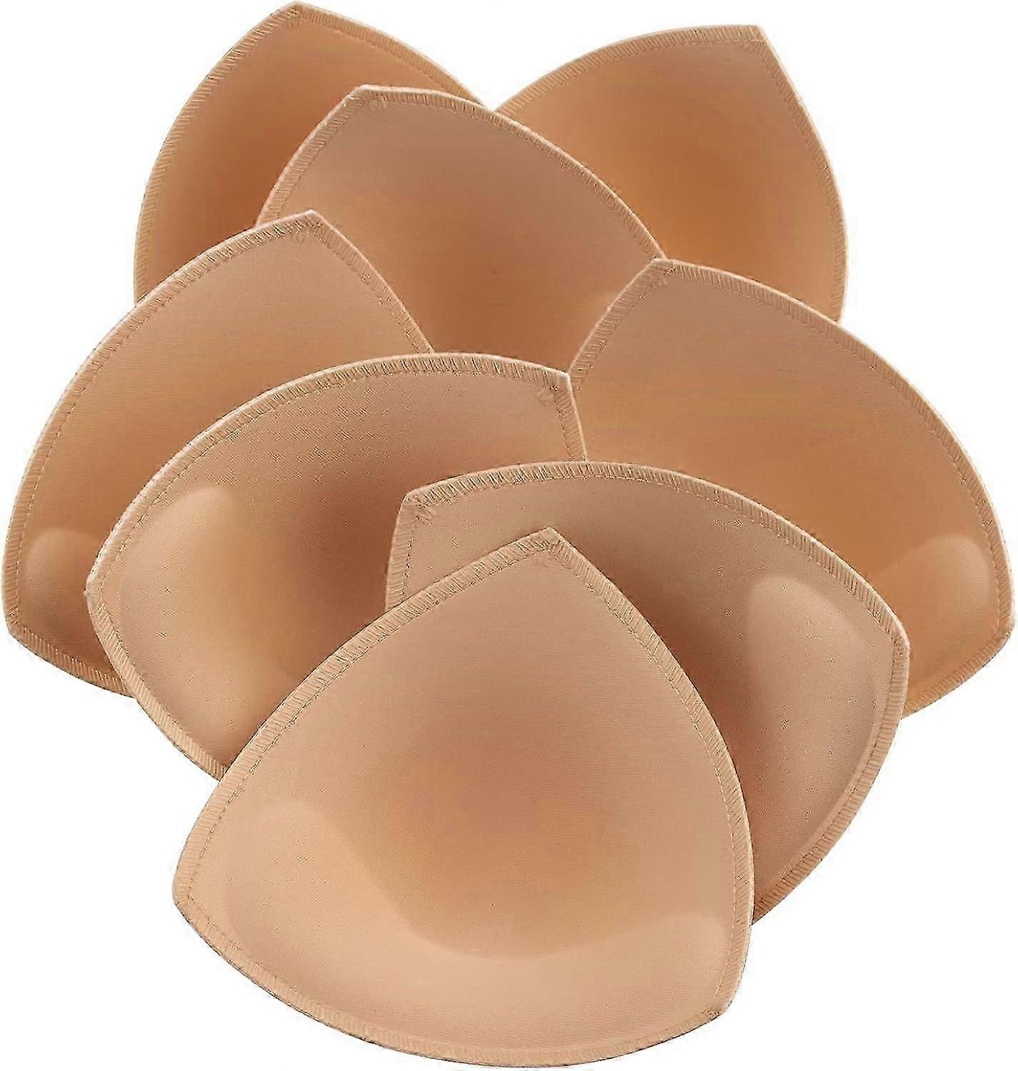 Bra Pads Inserts 4 Pairs Sewn Edges Breast Padding