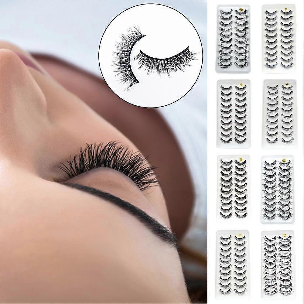 3D129(G) 10 pairs of false eyelashes thick three-dimensional eyelashes stage makeup European and American style