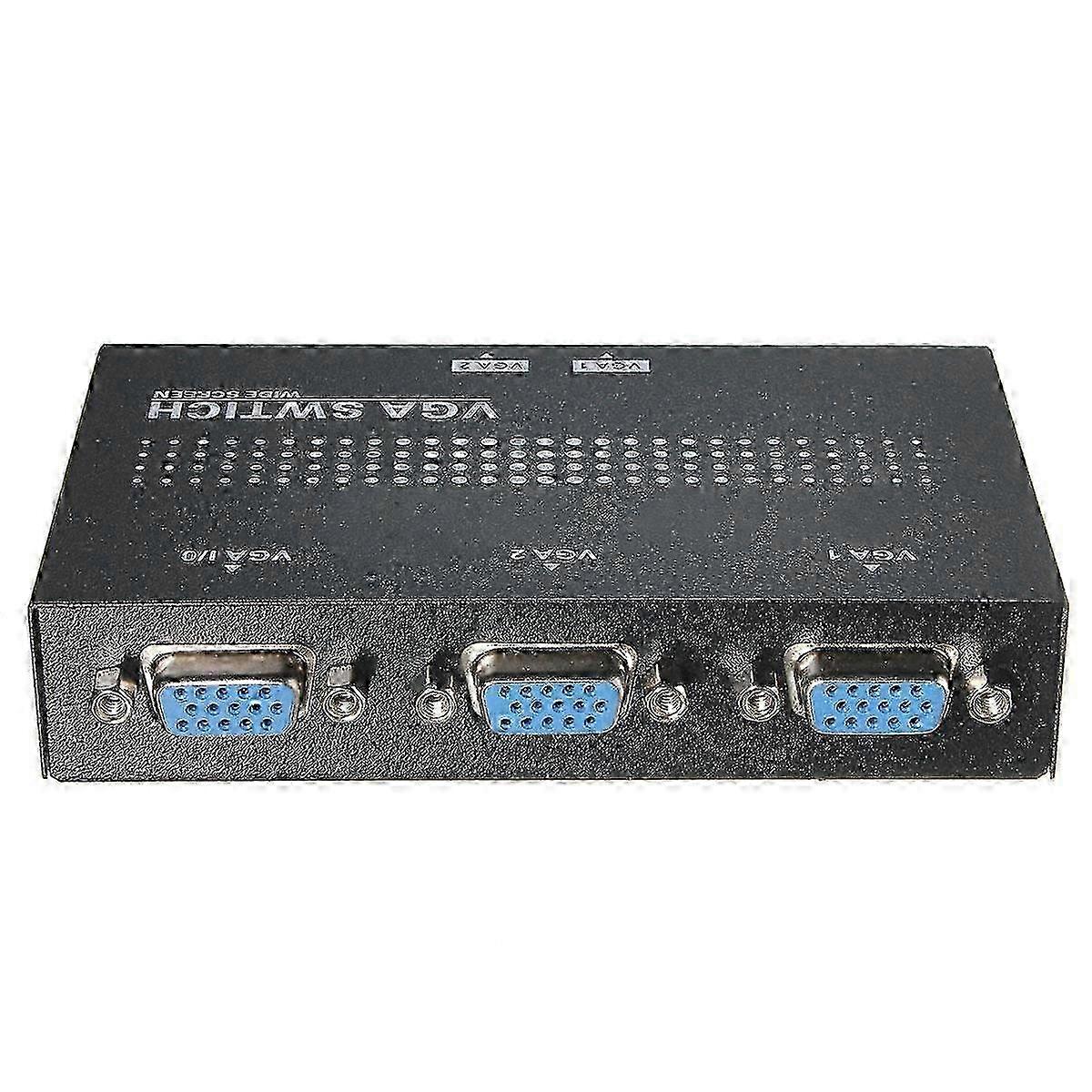 2 In 1 Out VGA Splitter for Connecting Two Monitor Sources with Manual Switching Function