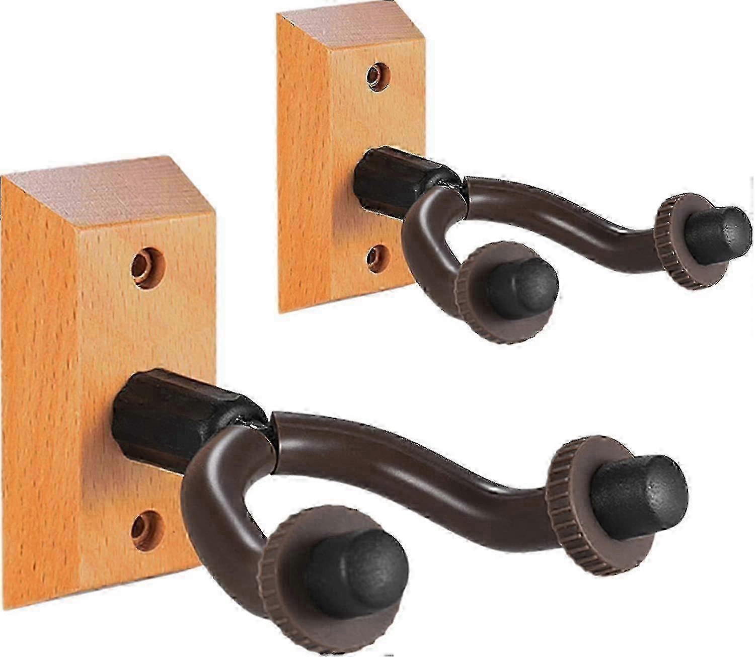 Hartholz Gitarren Wandhalterung Aufhänger 2er Pack mit Schrauben für Display und Lagerung