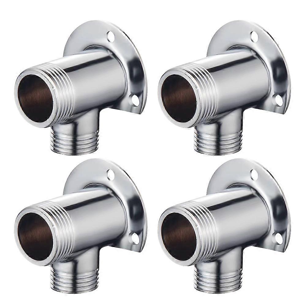 4 Pieces Silver Zinc Alloy Connector for Home Use Easy to Install with Precise Screw Thread