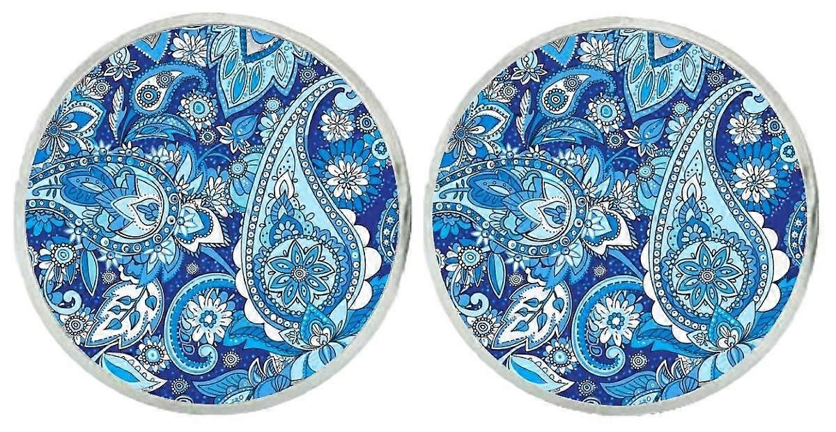 Bassin and Brown Paisley Cufflinks - Blue