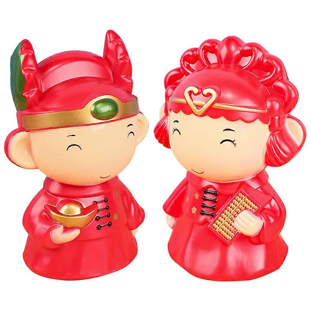 Money Saving Box Piggy Bank Cartoon Shape Red Color Coin Storage Home Decoration 1 Pair