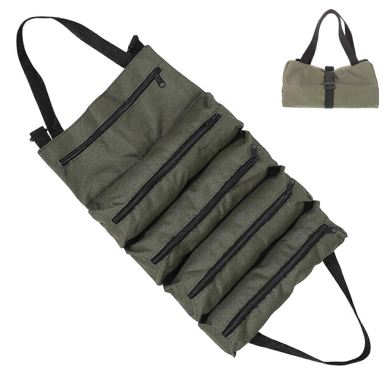 Plumbers Tool Bag Roll-Up Pouch Emergency Tool Carrying For Electrical Work 47.00X27.00X2.00CM Canvas 1Pcs