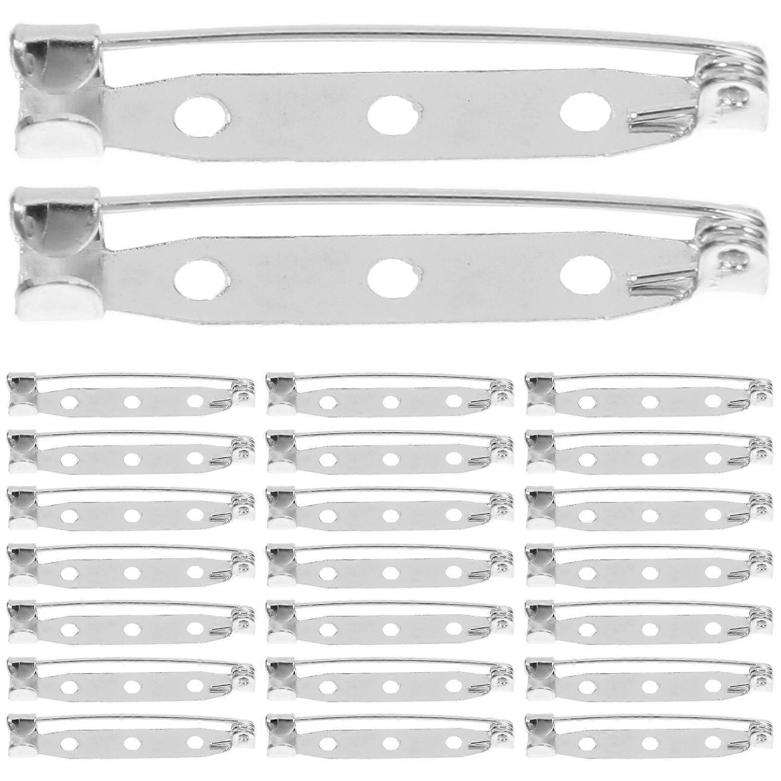 40PCS Brooch Pin Backs with Safety Clasp – Durable DIY Jewelry Making Kit for Badges, Sweaters & Crafting Accessories – Stylish Personalization