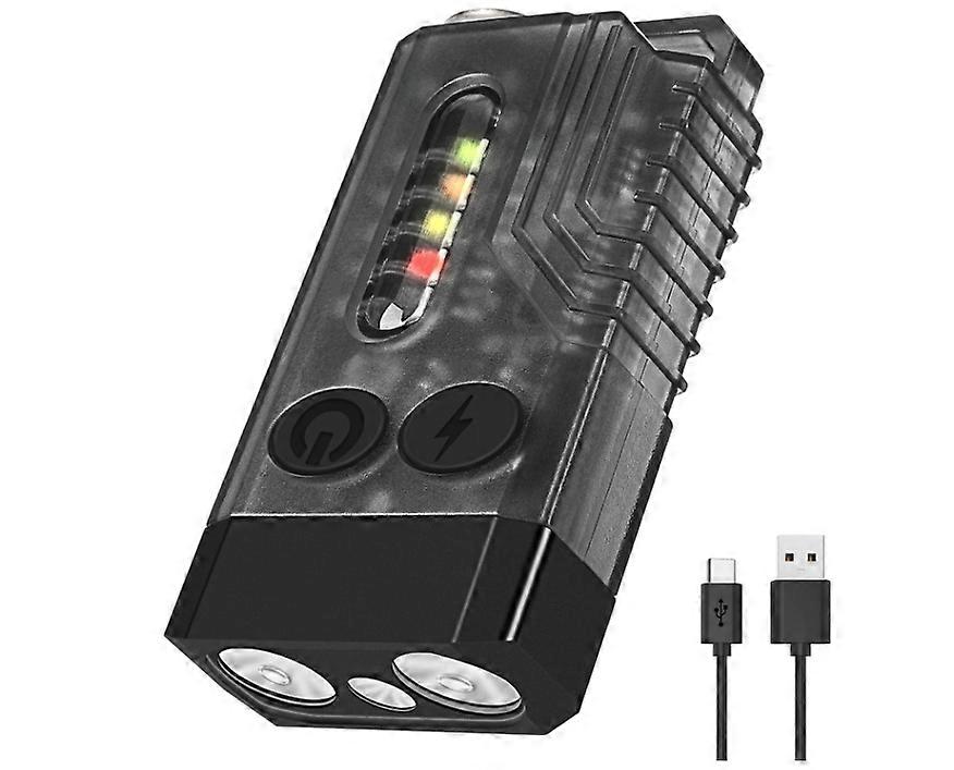 Small Powerful Torch LED Super Bright 1000 Lumens,USB C Rechargeable Mini EDC Keyring Torch-14 Modes,IPX4 Pocket Flashlight(Black)