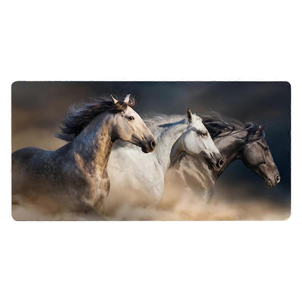 Desk Pad Large Size Design Smooth Movement Rectangular Leather 80x40cm Computer Keyboard Mouse Mat 1Set