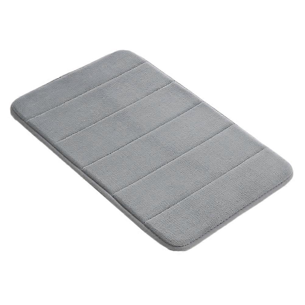 Floor Mat Memory Design Polyester Bath Rug Easy To Clean Machine Washable 1.2Cm Thick 1Set