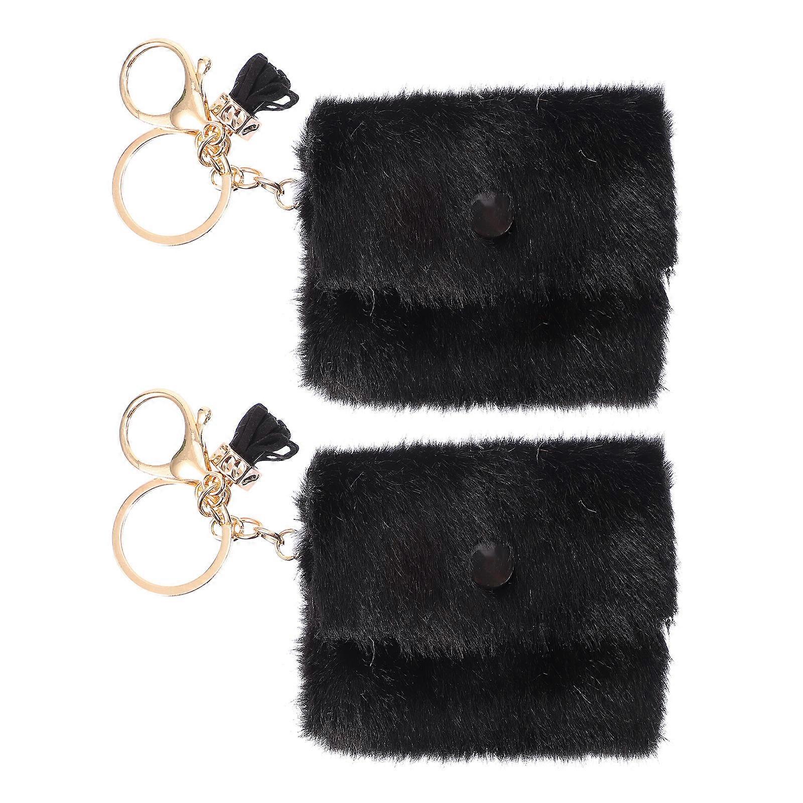 Candy Color Mini Coin Bag Keychain with Buckle – Portable Change Purse for Keys & Cable Storage – Durable Unisex Accessory