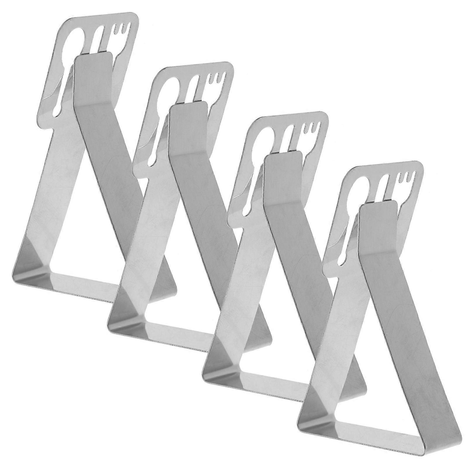 Table Clamps for Tablecloth Stainless Steel Triangle Non-slip Tablecloth Fixation Dinners 4Pcs