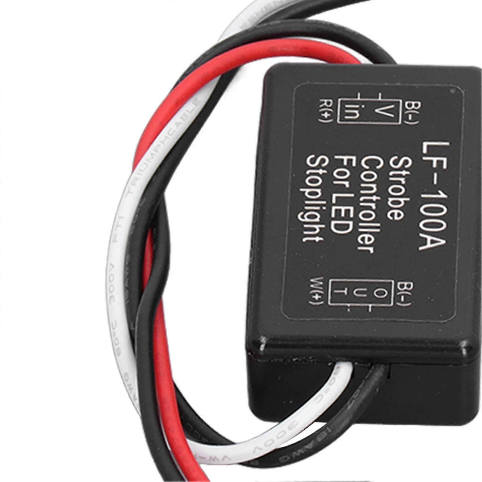 LED Strobe Brake Light Controller, High Mount Smart Brake Light Flasher Module for Motor Vehicle