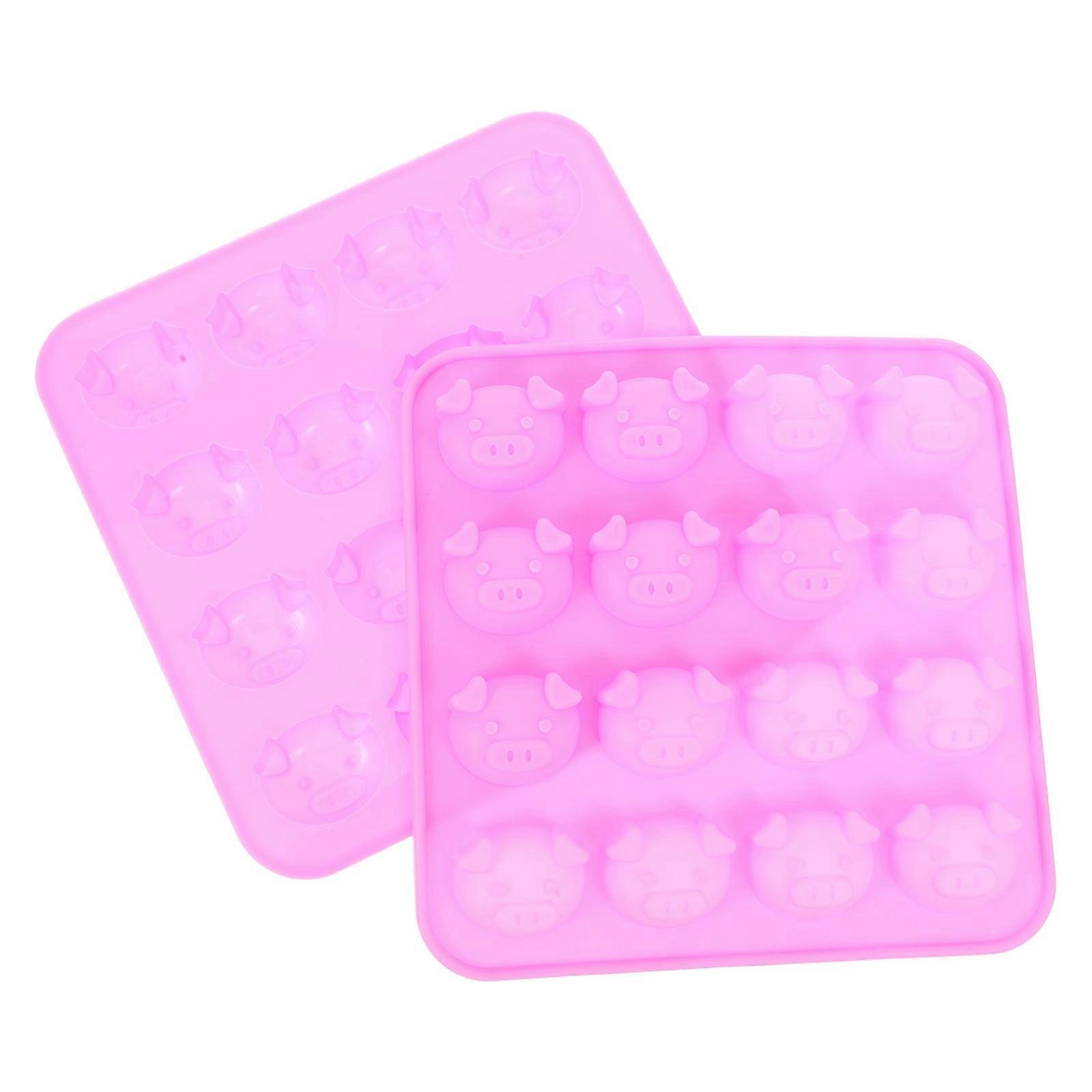 قالب سيليكون غير سام لصنع الحلوى 17x17x1.8cm 2 قطعة 16 شكل أدوات الخبز