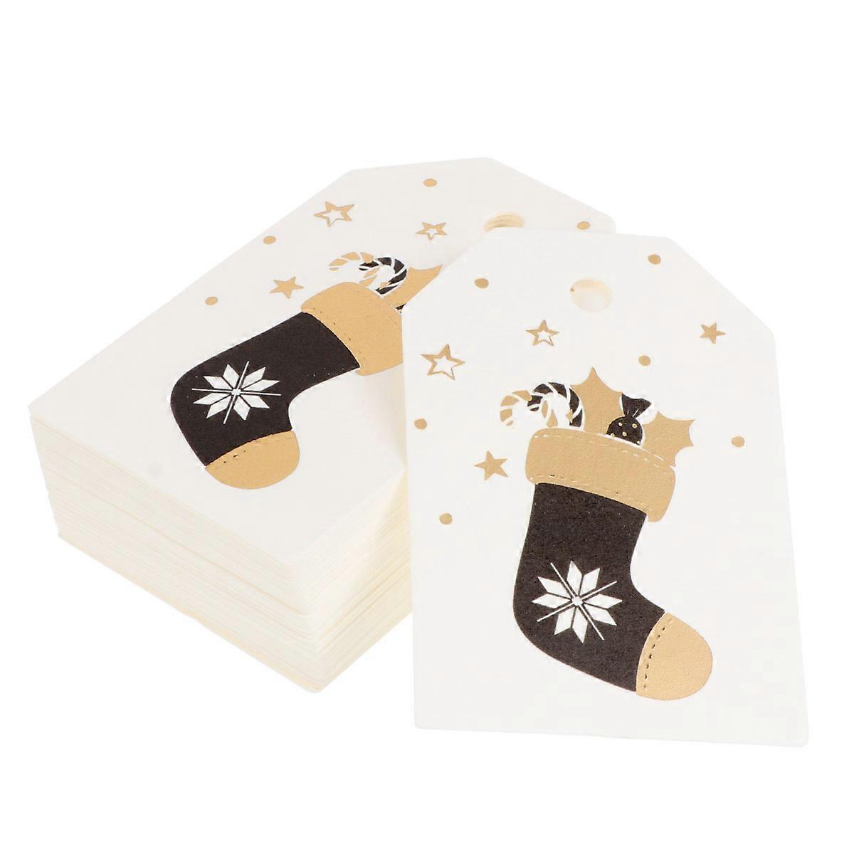 Holiday Hanging Tags Diy Tags Bookmark Decorate Merry Christmas Design White 6 8X4 5CM 100Pcs